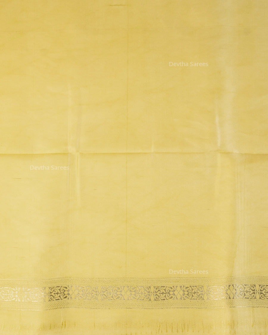 Lemon Yellow Premium Banarasi Katan Brocade Silk Saree (D10)