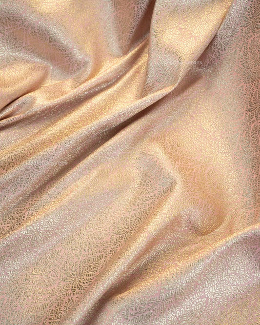 Pastel Pink Premium Banarasi Katan Brocade Silk Saree (D28)