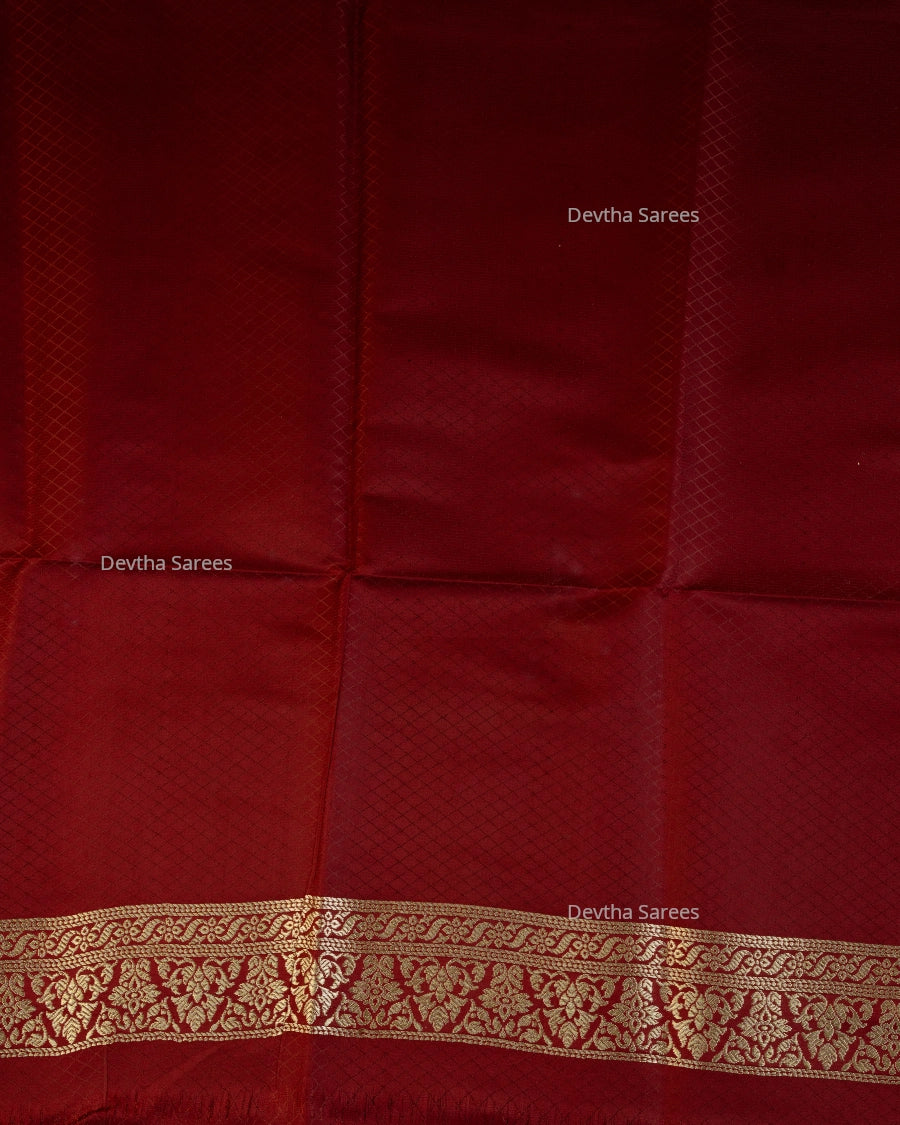 Maroon Premium Banarasi Katan Brocade Silk Saree (D12)