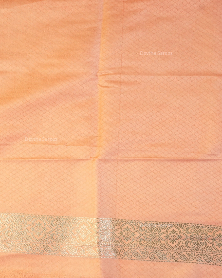 Pastel Pink Premium Banarasi Katan Brocade Silk Saree (D22)