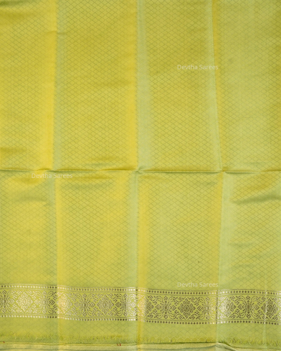 Olive Green Premium Banarasi Katan Brocade Silk Saree (D12)