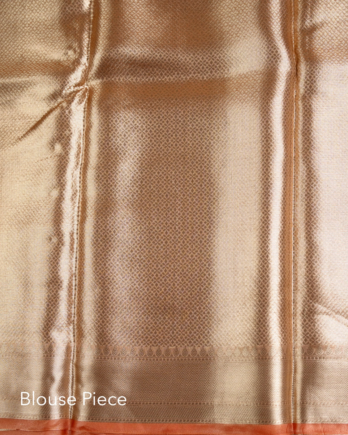 Liquid Gold - Forest Orange Handwoven Pure Mulberry Brocade Silk Saree