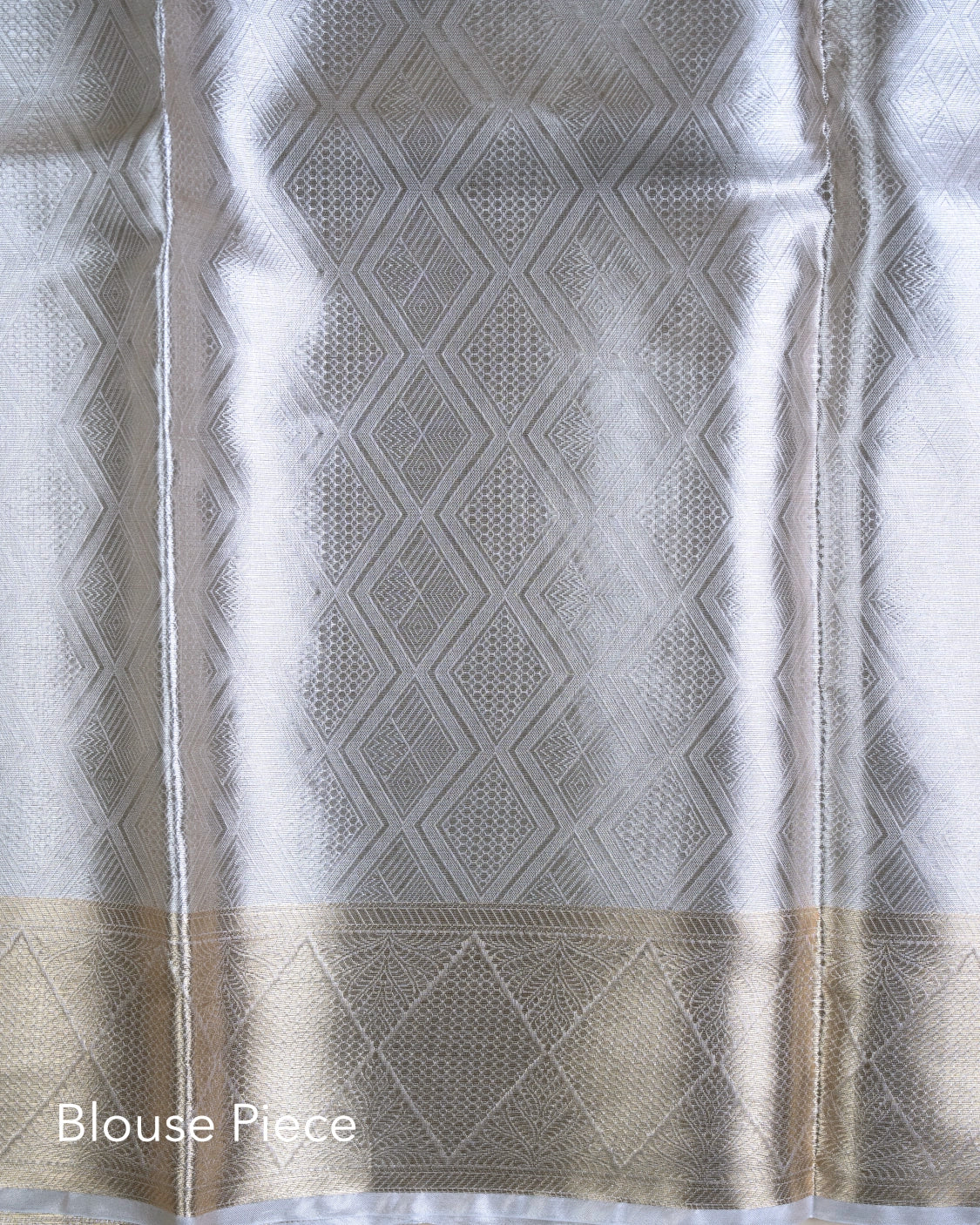 Liquid Gold - Silver Color Handwoven Pure Mulberry Brocade Silk Saree