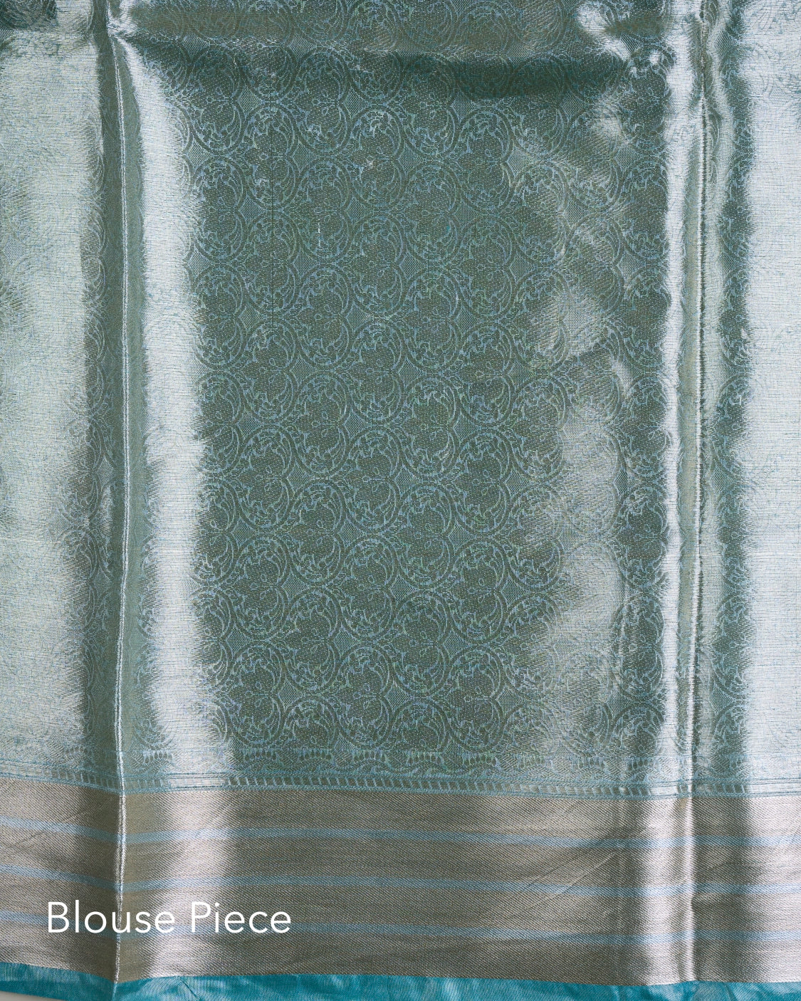 Liquid Gold - Planet Blue Handwoven Pure Mulberry Brocade Silk Saree