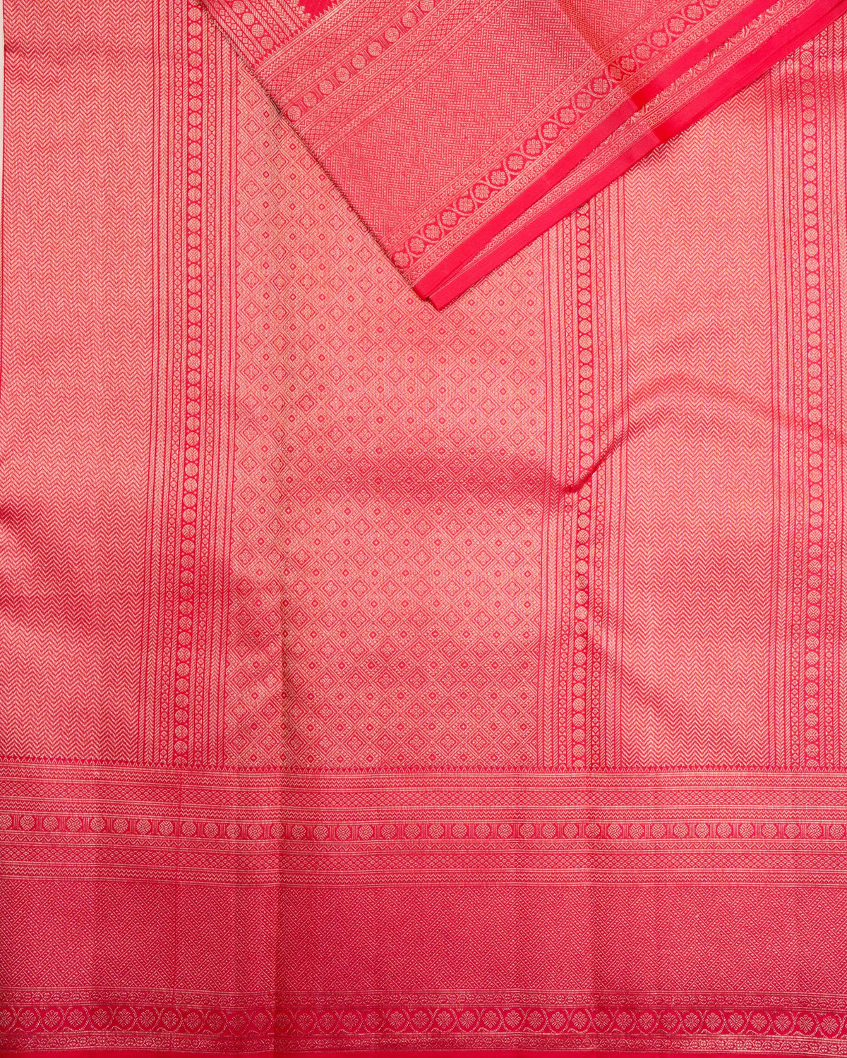 Pure Handloom Kanchipuram Silk Saree with Traditional Block Brocade