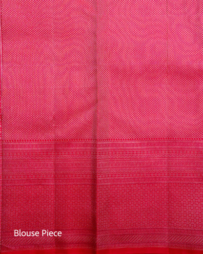 Pure Handloom Kanchipuram Silk Saree with Traditional Floral Bloom Brocade