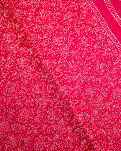 Pure Handloom Kanchipuram Silk Saree with Traditional Floral Bloom Brocade