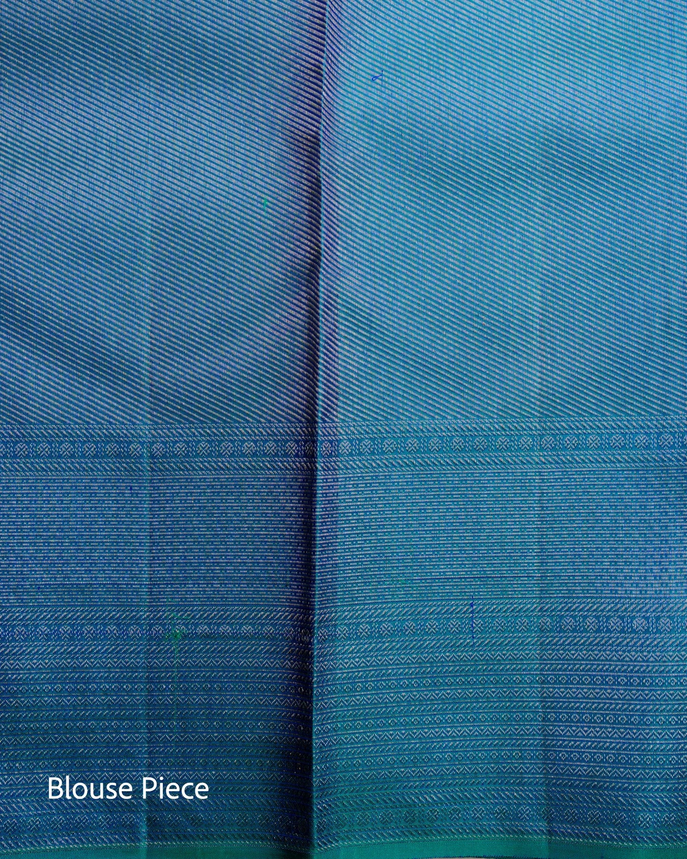 Pure Handloom Kanchipuram Silk Saree with Traditional Motif Block Brocade