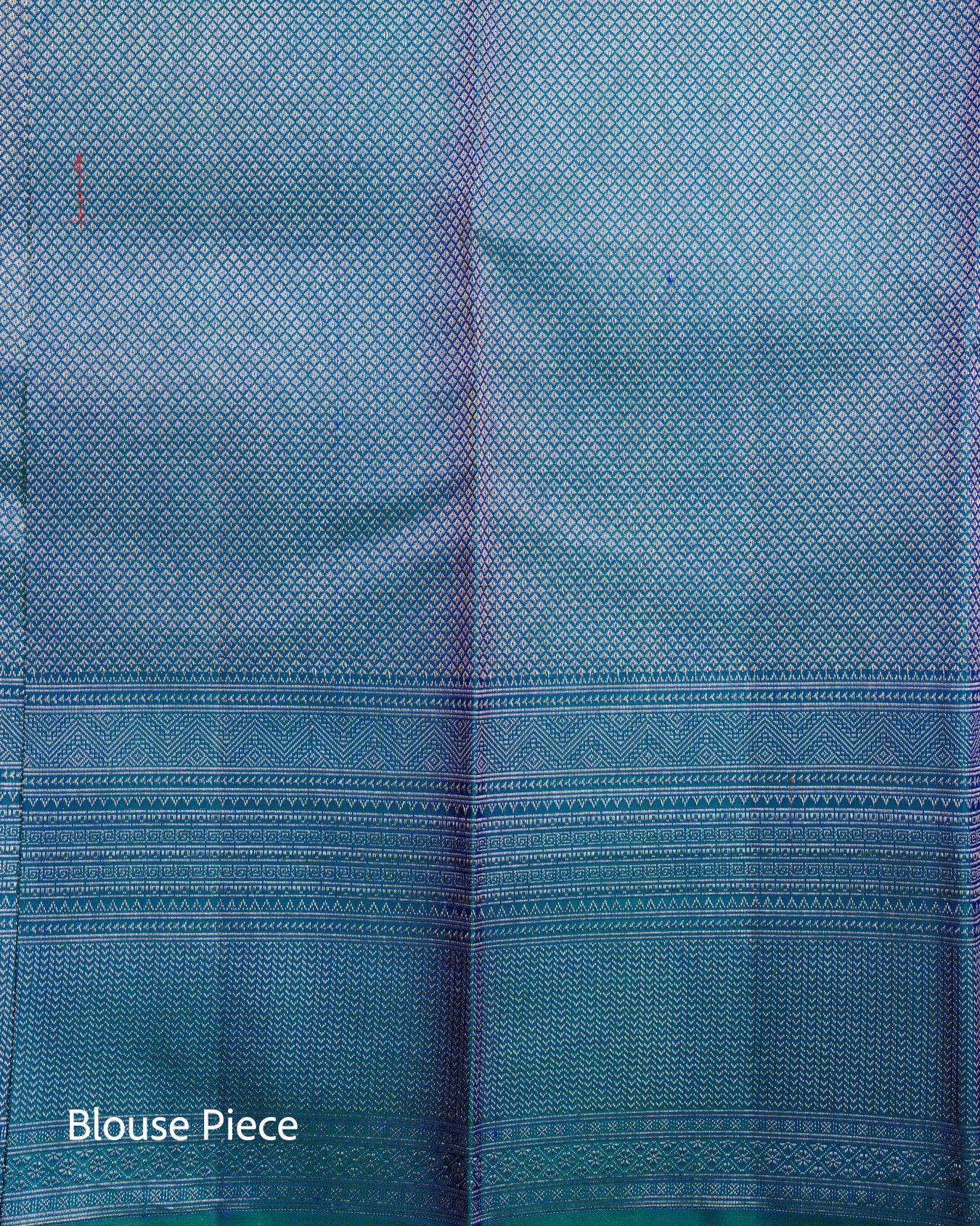 Pure Handloom Kanchipuram Silk Saree with Traditional Stone Block Brocade