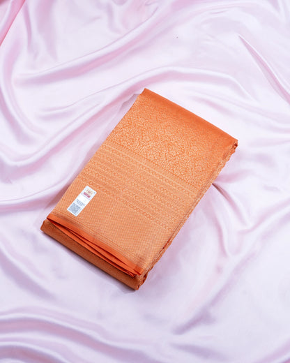 Pure Handloom Kanchipuram Silk Saree with Traditional Geometric Floral Brocade