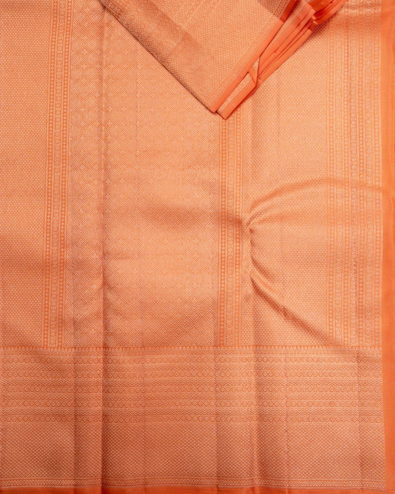 Pure Handloom Kanchipuram Silk Saree with Traditional Geometric Floral Brocade