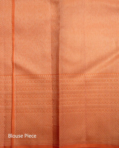 Pure Handloom Kanchipuram Silk Saree with Traditional Geometric Floral Brocade