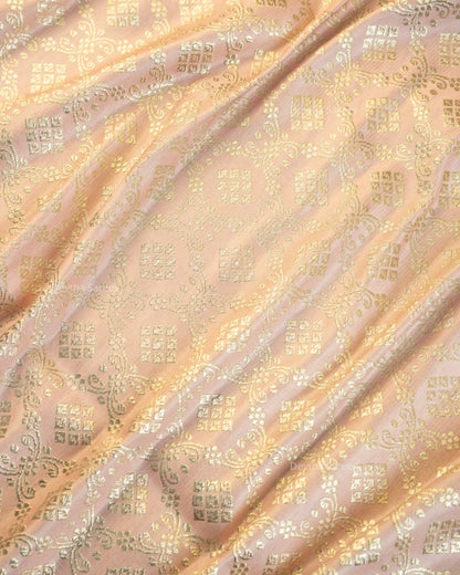 Baby Pink Premium Banarasi Katan Brocade Silk Saree (D3)