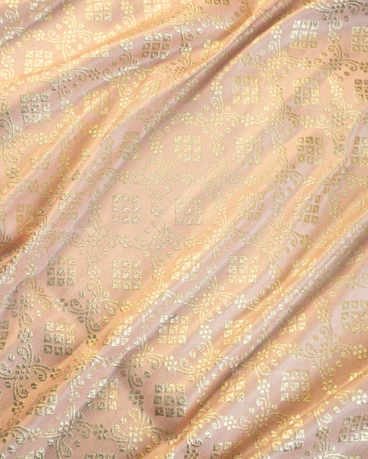 Baby Pink Premium Banarasi Katan Brocade Silk Saree (D3)