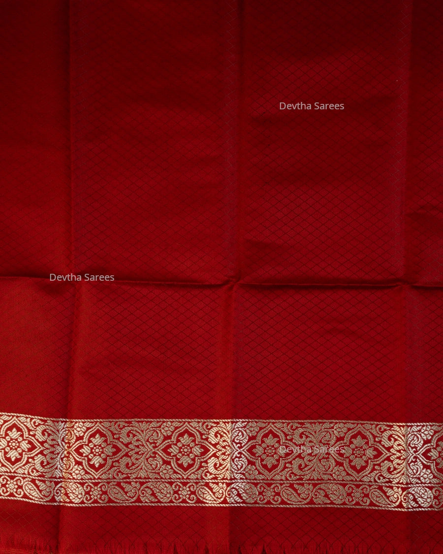 Maroon Premium Banarasi Katan Brocade Silk Saree (D27)