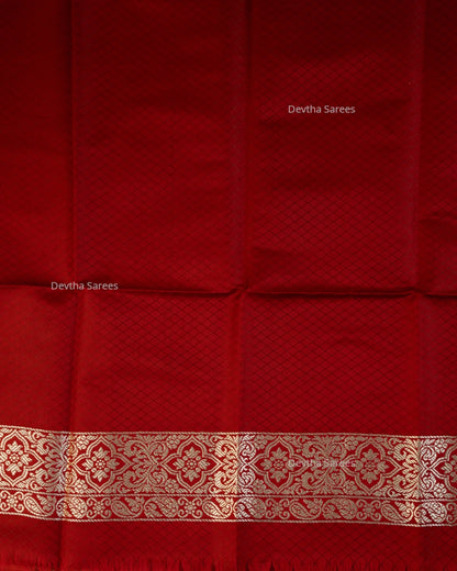 Maroon Premium Banarasi Katan Brocade Silk Saree (D27)