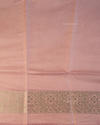 Mauve Pink Premium Banarasi Katan Brocade Silk Saree (D26)