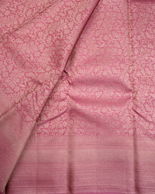 Pure Handloom Kanchipuram Silk Saree with Heirloom Floral Brocade