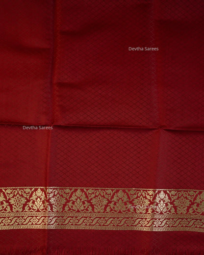 Maroon Premium Banarasi Katan Brocade Silk Saree (D22)