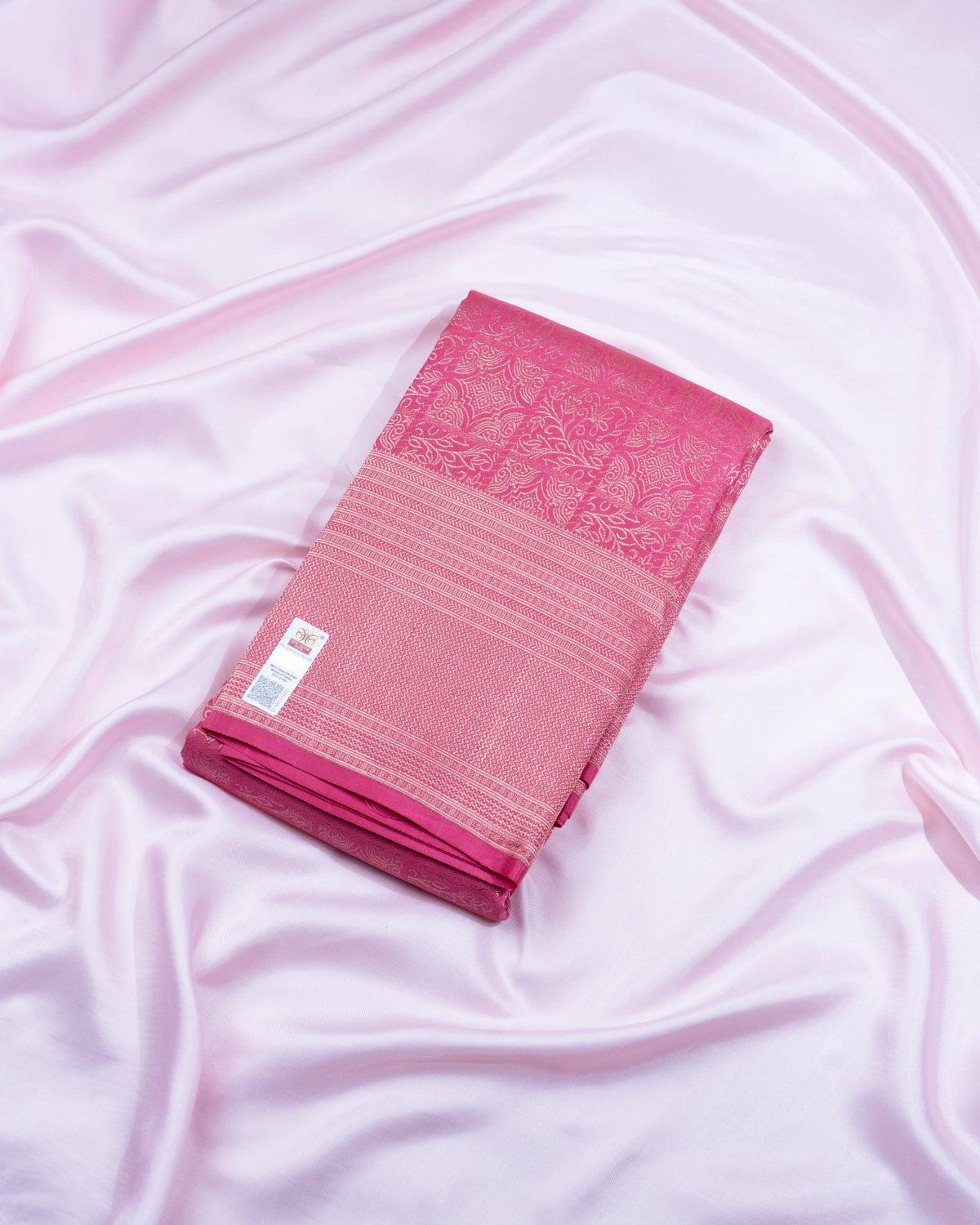 Pure Handloom Kanchipuram Silk Saree with Floral Block Brocade
