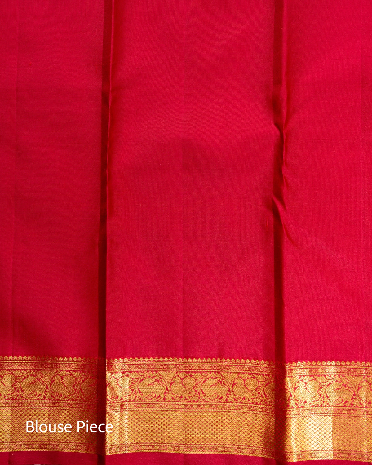 Pure Handloom Kanchipuram Silk Saree with Floral Brocade and Double Border