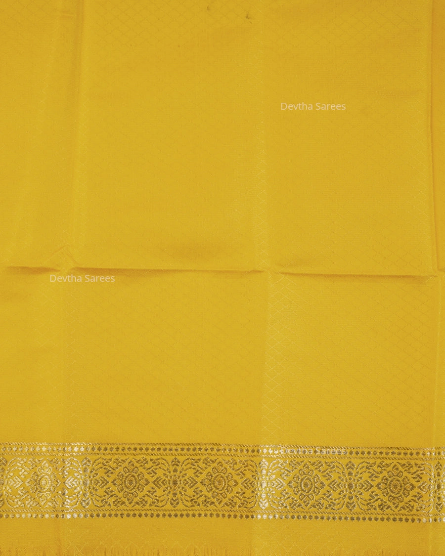 Mustard Yellow Premium Banarasi Katan Brocade Silk Saree (D28)