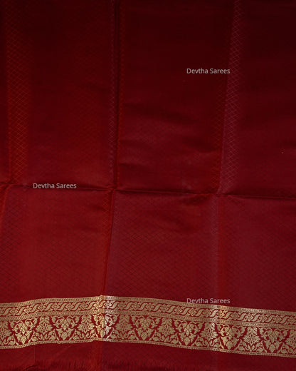 Maroon Premium Banarasi Katan Brocade Silk Saree (D12)