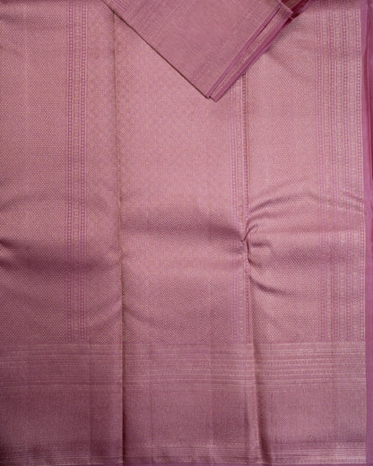 Pure Handloom Kanchipuram Silk Saree with Temple Pillar Brocade