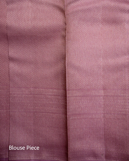 Pure Handloom Kanchipuram Silk Saree with Temple Pillar Brocade