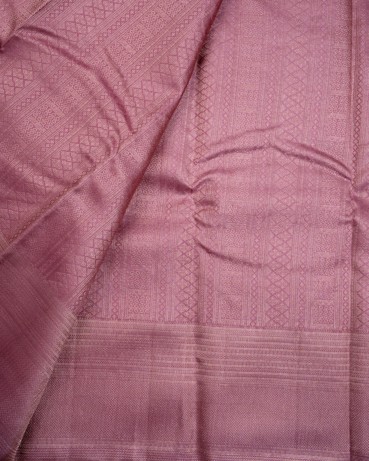 Pure Handloom Kanchipuram Silk Saree with Temple Pillar Brocade