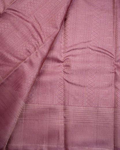Pure Handloom Kanchipuram Silk Saree with Temple Pillar Brocade