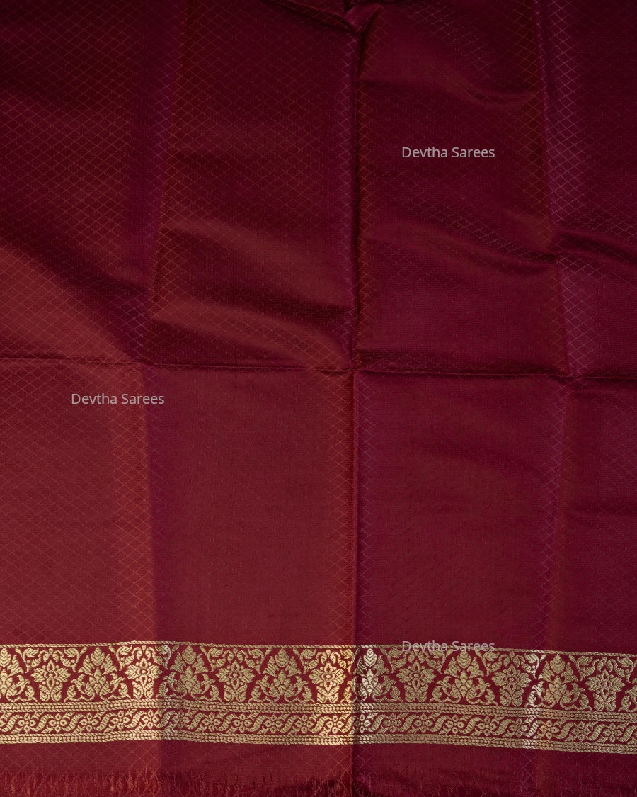 Plum Premium Banarasi Katan Brocade Silk Saree (D1)
