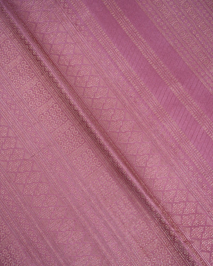 Pure Handloom Kanchipuram Silk Saree with Temple Pillar Brocade