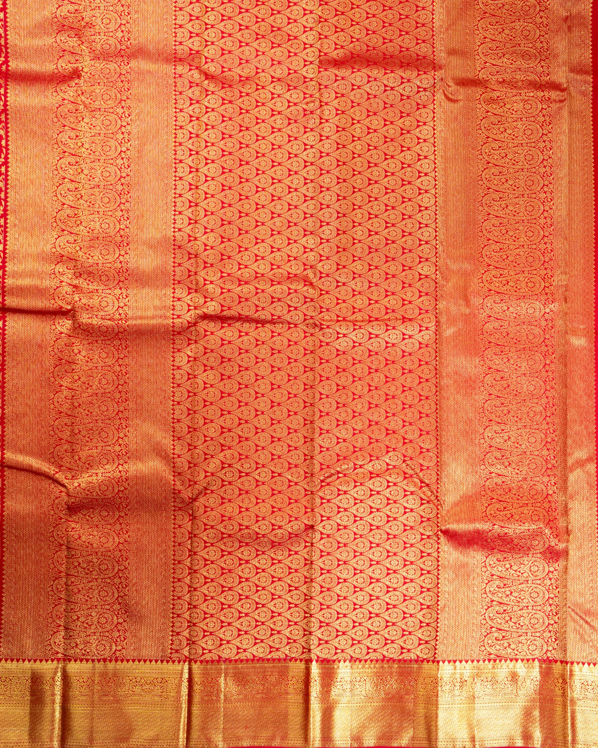 Pure Handloom Kanchipuram Silk Saree with Classic Floral Brocade