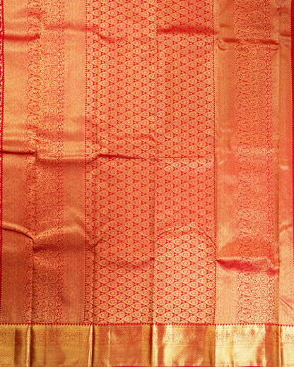 Pure Handloom Kanchipuram Silk Saree with Classic Floral Brocade