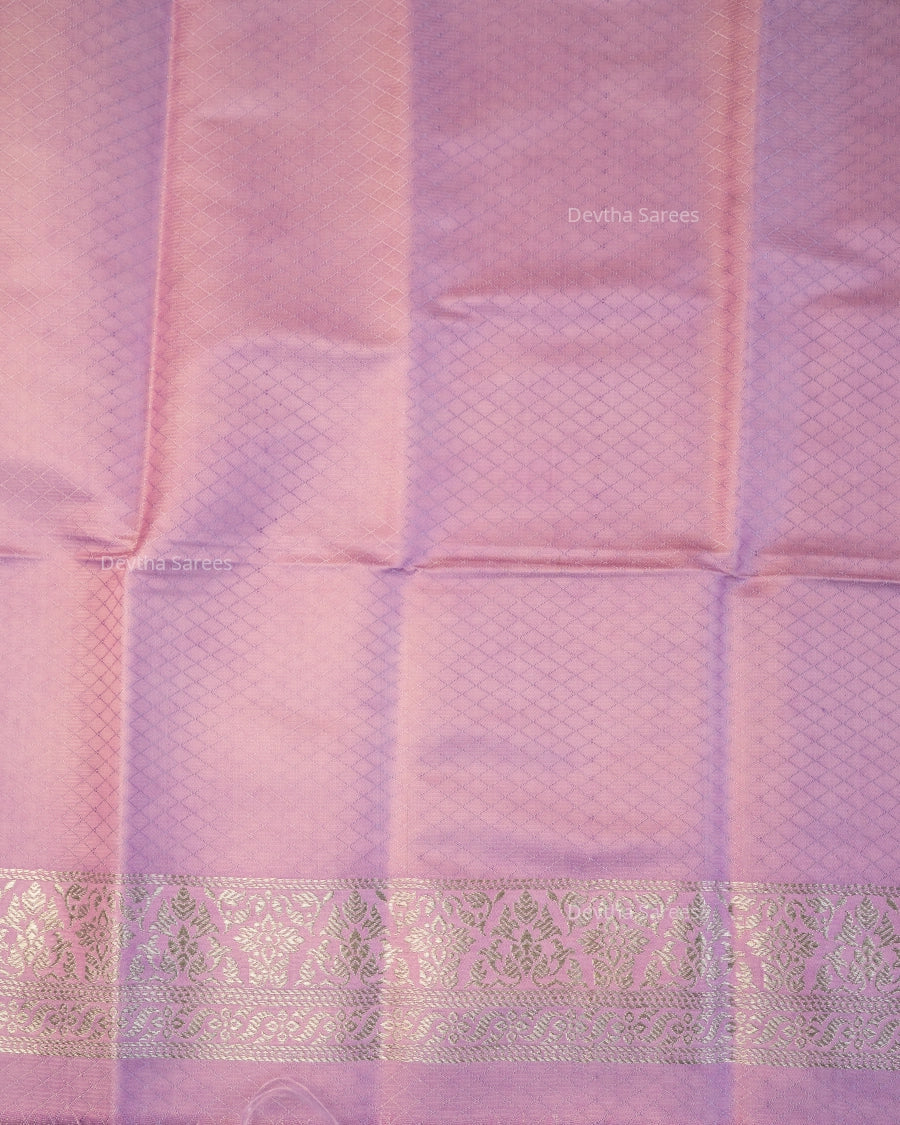 Lilac Premium Banarasi Katan Brocade Silk Saree (D7)