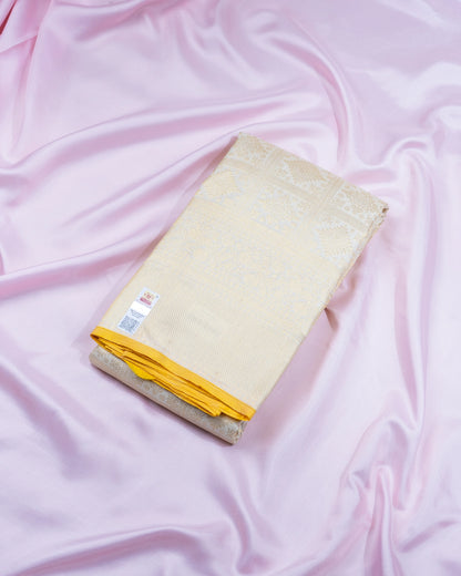 Premium Pure Handloom Kanchipuram Silk Saree with Temple Blocks and Highlight Borders