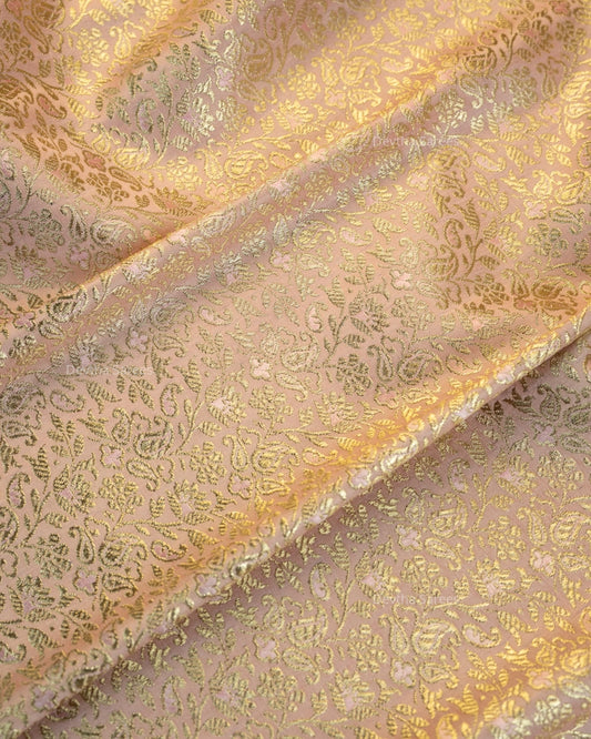 Baby Pink Premium Banarasi Katan Brocade Silk Saree (D11)
