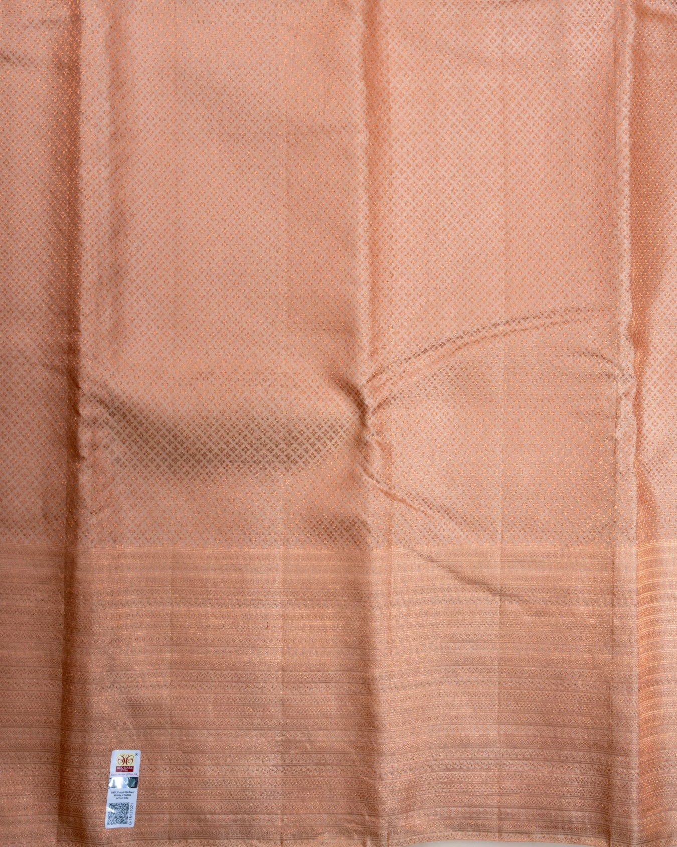 Pure Handloom Kanchipuram Silk Saree with Tiny Traditional Brocade