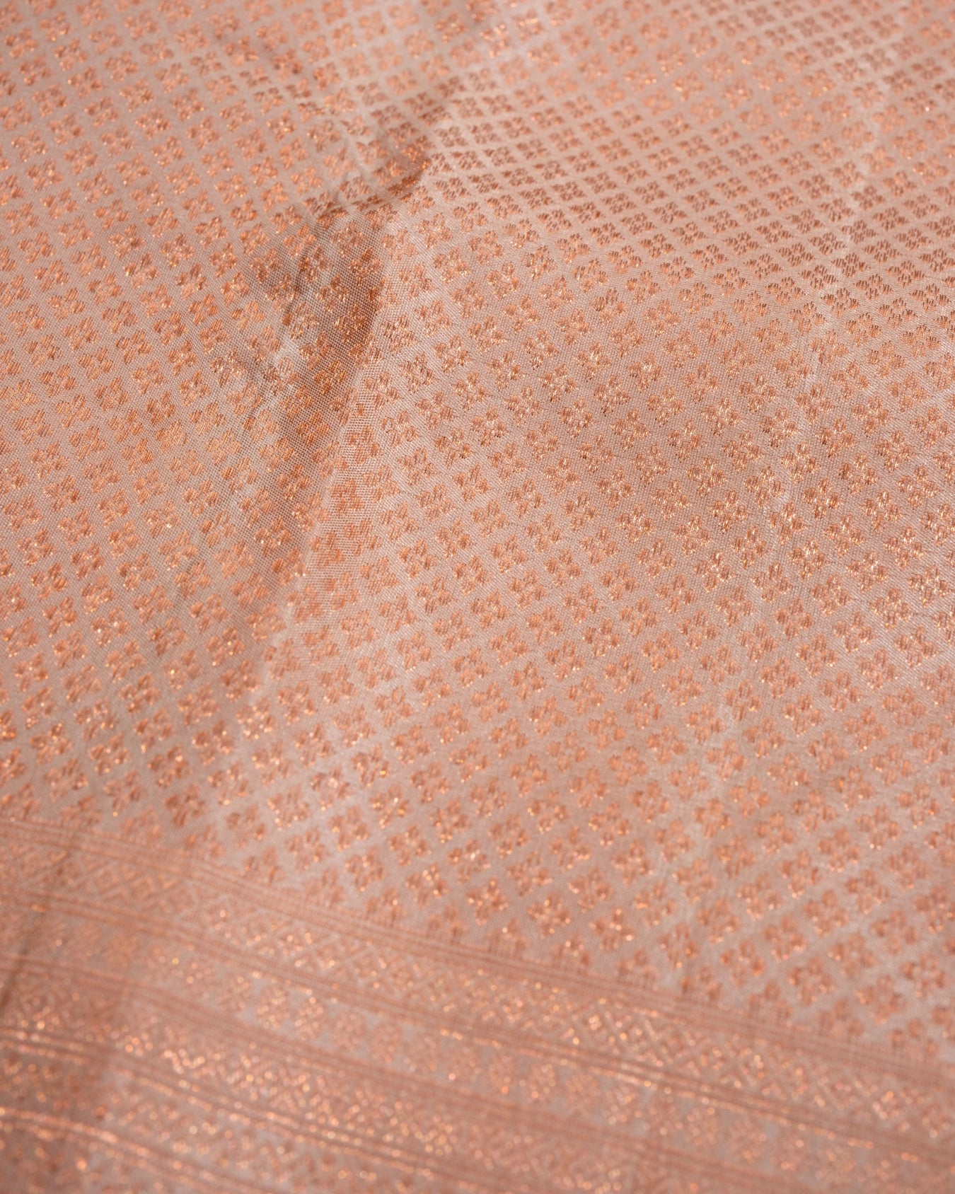 Pure Handloom Kanchipuram Silk Saree with Tiny Traditional Brocade