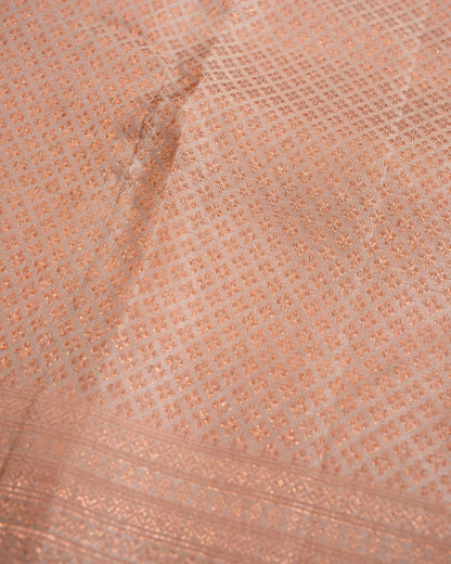 Pure Handloom Kanchipuram Silk Saree with Tiny Traditional Brocade