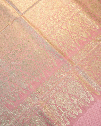 Pink Premium Banarasi Katan Brocade Silk Saree (D2)