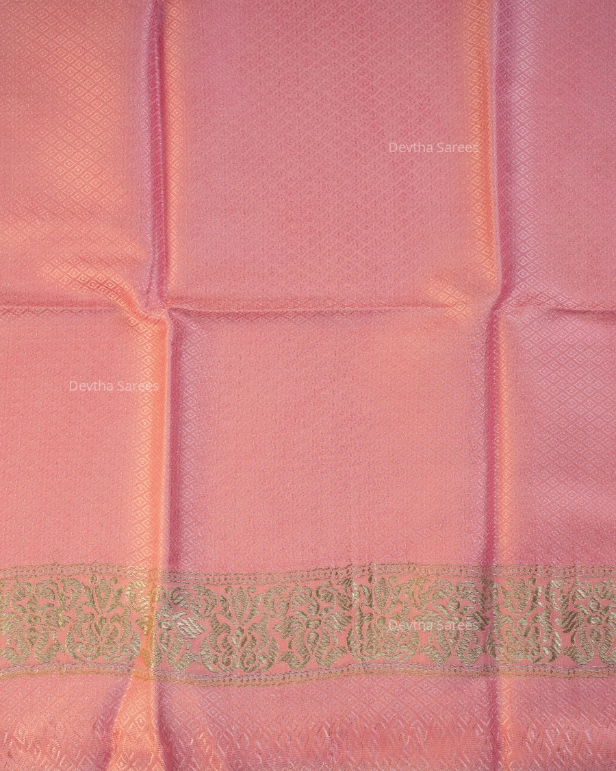 Pink Premium Banarasi Katan Brocade Silk Saree (D2)