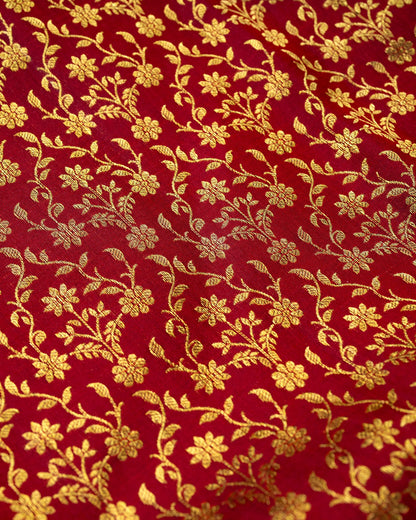 Pure Handloom Kanchipuram Silk Saree with Classic Floral Pattern