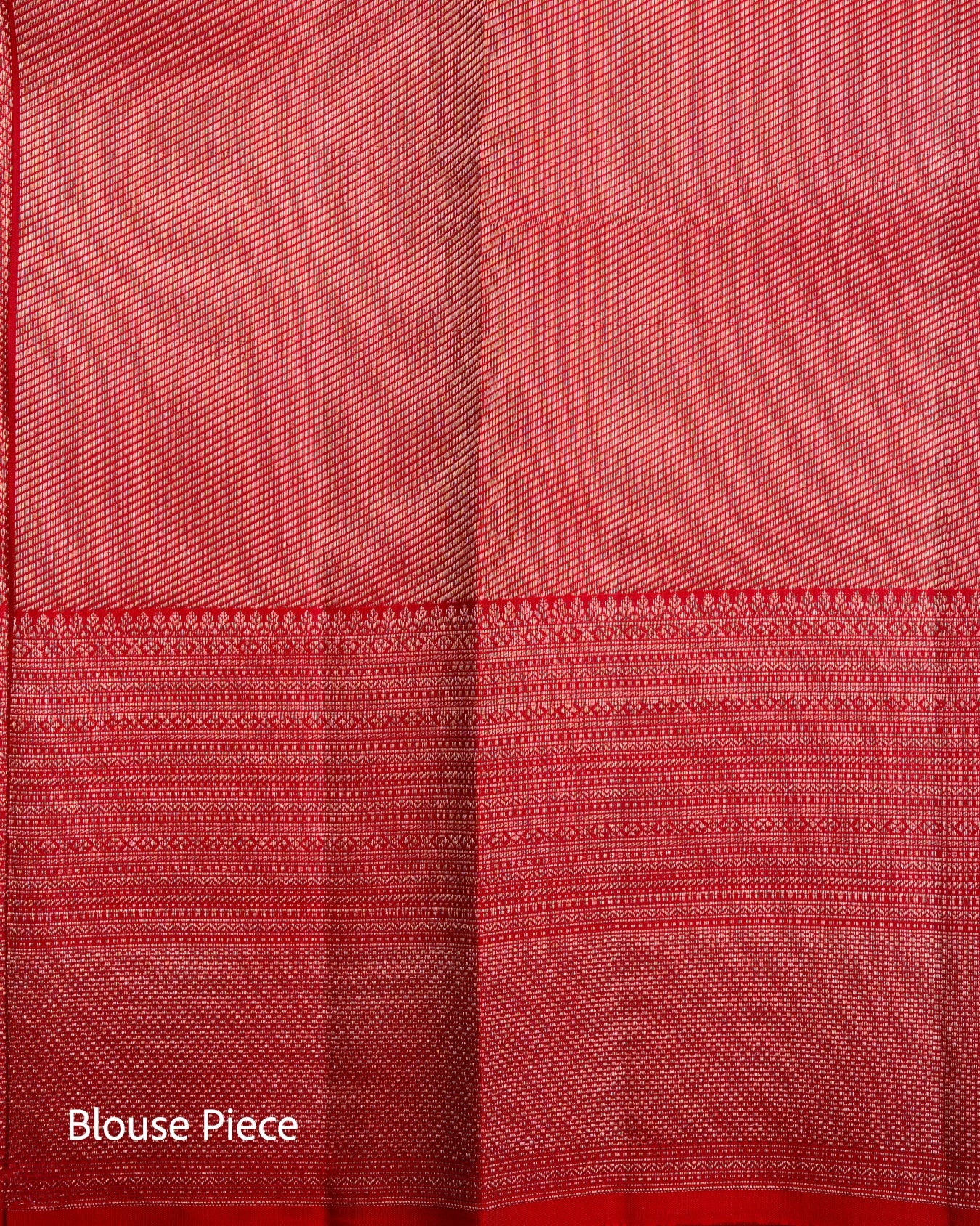 Pure Handloom Kanchipuram Silk Saree with Traditional Floral Diamond Brocade