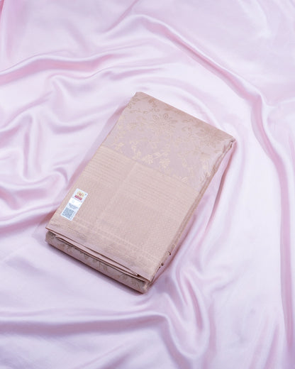 Pure Handloom Kanchipuram Silk Saree with Traditional Floral Pattern