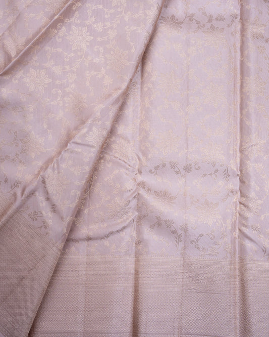 Pure Handloom Kanchipuram Silk Saree with Traditional Floral Pattern