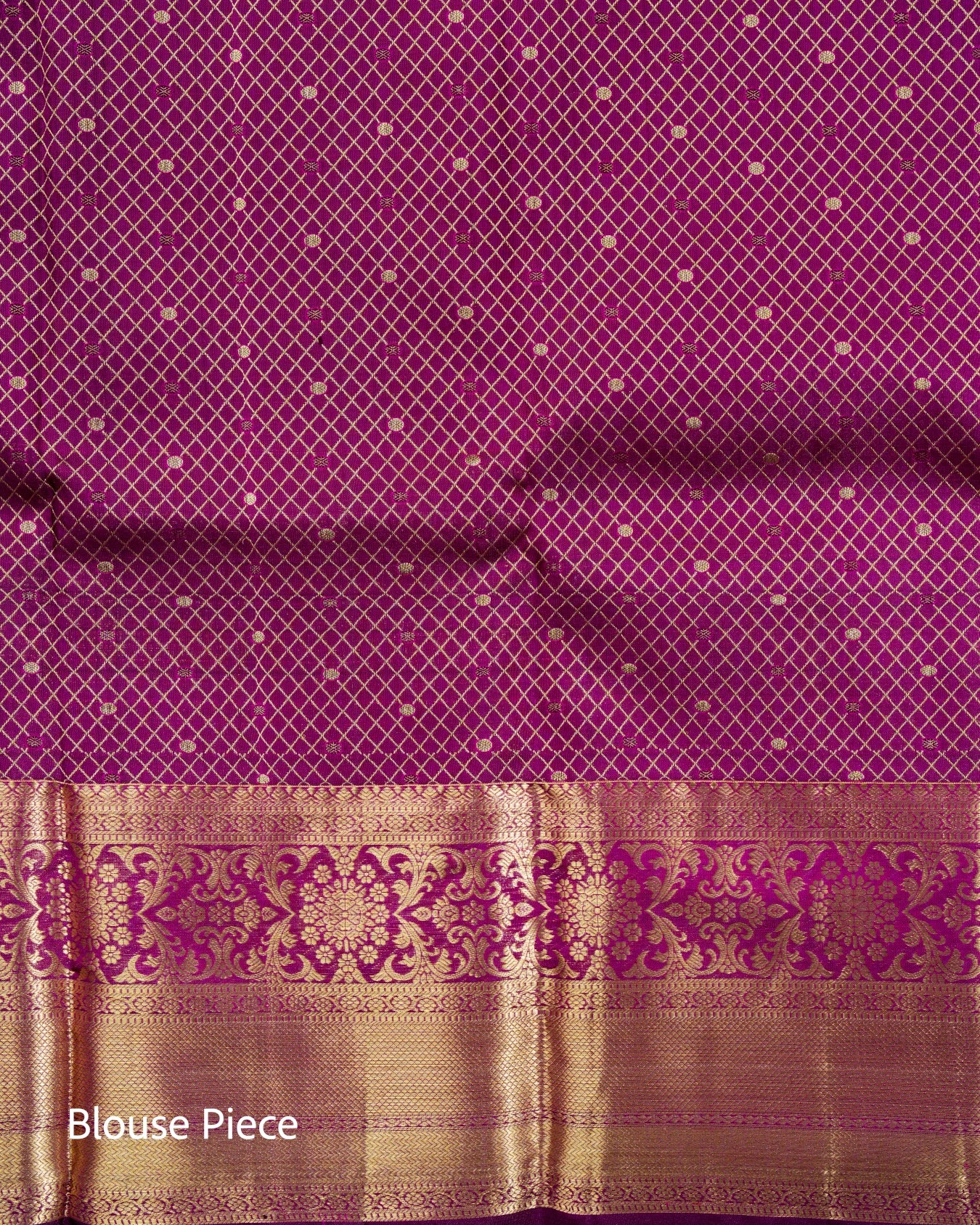 Pure Handloom Kanchipuram Silk Saree with Traditional Temple Wall Design