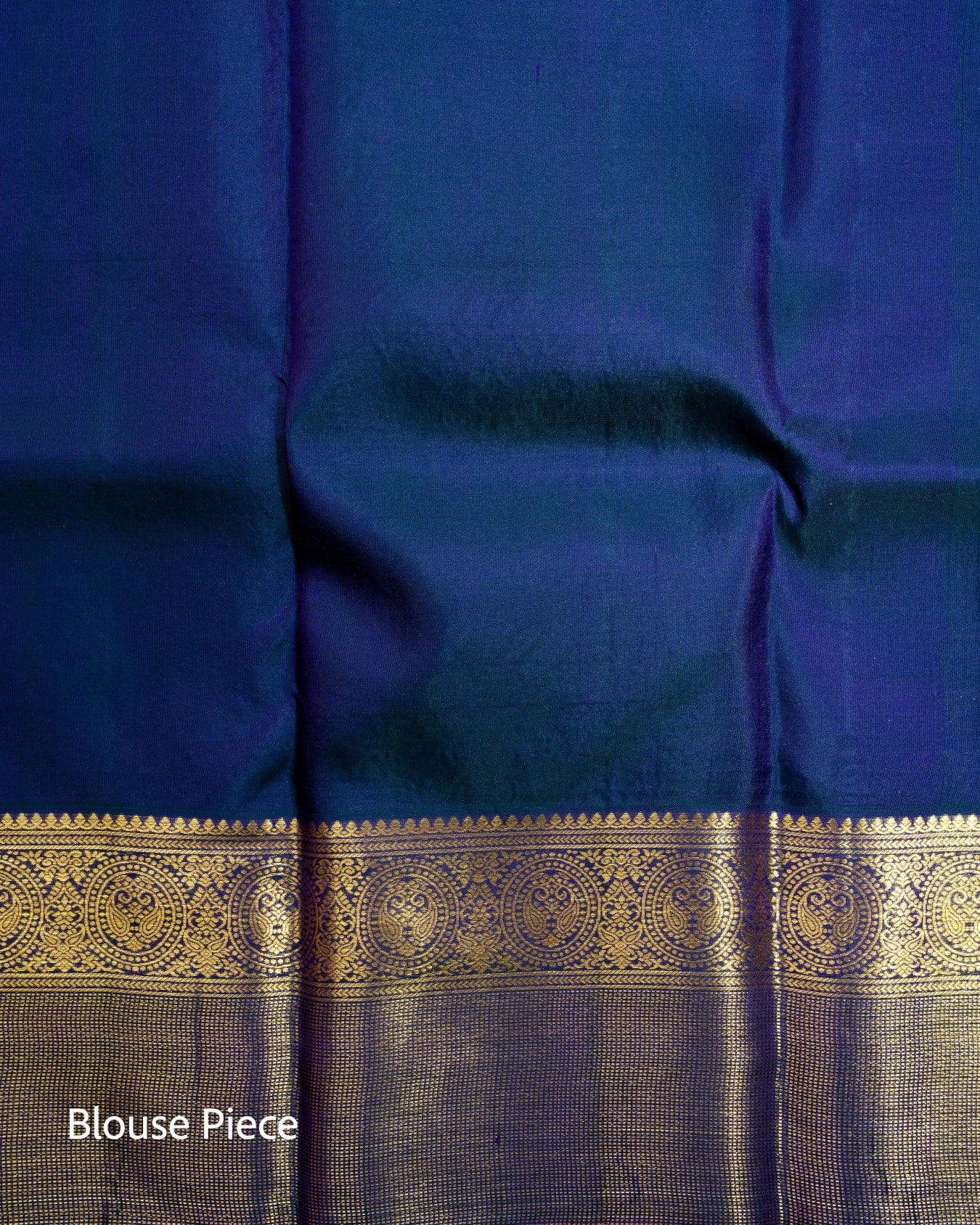 Pure Handloom Kanchipuram Silk Saree with Traditional Tree Leaves Pattern