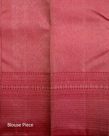 Pure Handloom Kanchipuram Silk Saree with Traditional Floral Jaal Brocade